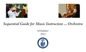 Sequential Guide for Music Instruction Orchestra