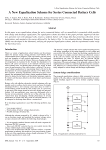 A New Equalization Scheme for Series Connected Battery Cells