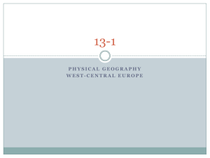 Chapter 13-1 Physical Geography West-Central