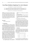 Four-Phase Oscillators Employing Two Active Elements