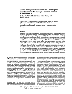 Listeria Meningitis - The Journal of Experimental Medicine