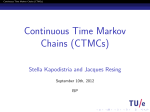 Continuous Time Markov Chains (CTMCs)