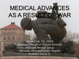 medical advances as a result of war