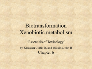Biotransformation Xenobiotic metabolism