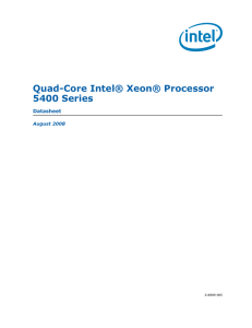 Quad-Core Intel® Xeon® Processor 5400 Series Datasheet