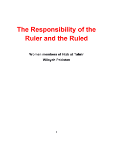 The Responsibility of the Ruler and the Ruled