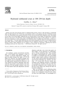 Hydrated subducted crust at 100^250 km depth