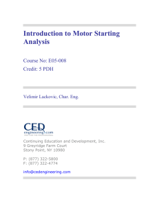 Introduction to Motor Starting Analysis