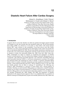 Diastolic Heart Failure After Cardiac Surgery