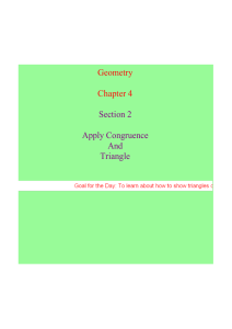 Geometry Chapter 4 Section 2 Apply Congruence And Triangle