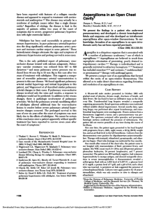 Aspergilloma in an Open Chest Cavity