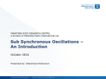 Subsynchronous Oscillation - Manitoba HVDC Research Centre