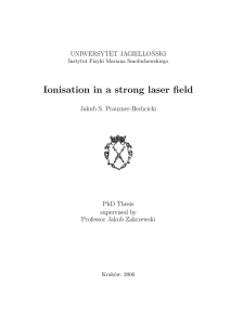 Ionisation in a strong laser field