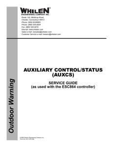13311: Auxiliary Control Status (AUXCS) Service Guide