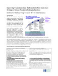 Improving Transitions from the Hospital to Post