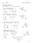 Special Segments in Triangles (Ch. 5) Use the given diagram to