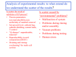 Analysis of experimental results: to what extend do we understand