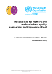 Hospital care for mothers and newborn babies