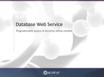 Database Web Service
