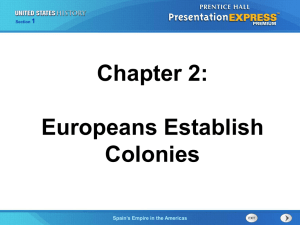 Chapter 2: Europeans Establish Colonies