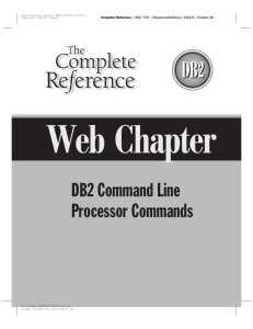 DB2 Command Line Processor Commands - McGraw-Hill