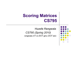 Scoring Matrices CS795