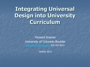Universal Design - Association on Higher Education and Disability