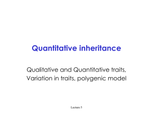Quantitative inheritance