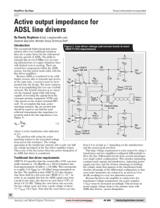 Active output impedance for ADSL line drivers