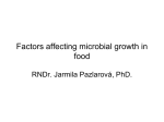 Factors affecting microbial growth in food