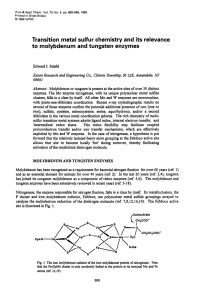 Transition metal sulfur chemistry and its relevance to