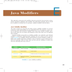 Java Modifiers