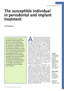 The susceptible individual in periodontal and implant treatment