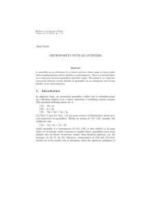 ORTHOPOSETS WITH QUANTIFIERS 1. Introduction