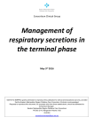 Management of Respiratory Secretions in the Terminal Phase May