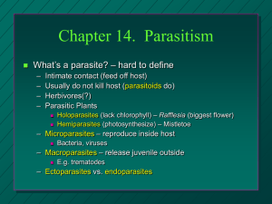 Chapter 12. Parasitism