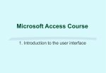 Microsoft Access Course
