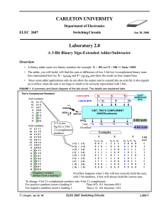 Sign Extended Adder - Department of Electronics