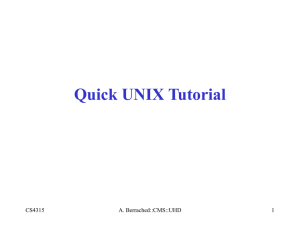 Quick UNIX Tutorial