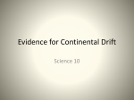 Evidence for Continental Drift