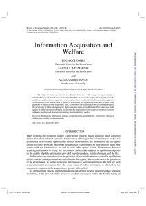 Information Acquisition and Welfare