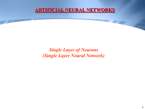 Lecture 02 – Single Layer Neural Network