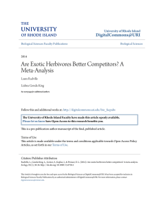 Are Exotic Herbivores Better Competitors? A Meta