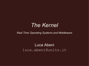 The Kernel Real Time Operating Systems and Middleware
