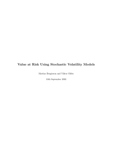 Value at Risk Using Stochastic Volatility Models