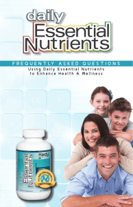 Daily Essential Nutrients - Frequently Asked Questions