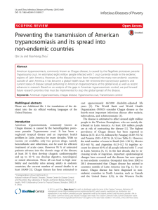 Preventing the transmission of American trypanosomiasis and its