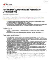 Pacemaker Syndrome and Pacemaker Complications