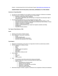 Understanding the Psychological and Social Experience of a Dying