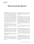 Who Freed the Slaves?